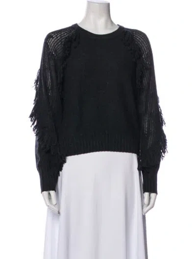 Pre-owned Naadam Wool Scoop Neck Sweater In Black