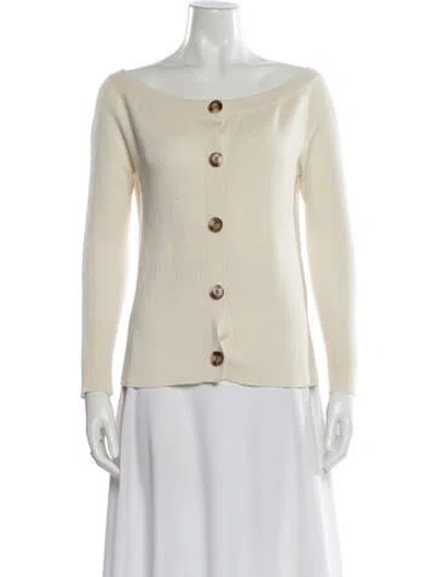 Pre-owned Naadam Wool Scoop Neck Sweater In Neutral