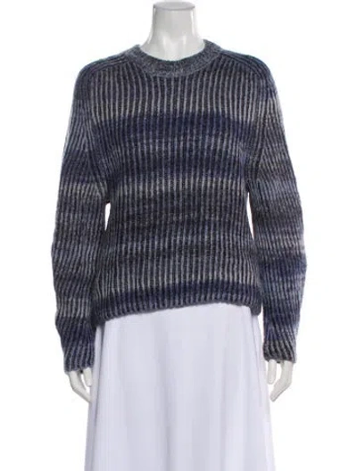Pre-owned Naadam Wool Striped Sweater In Blue