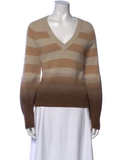 Pre-owned Naadam Wool Striped Sweater In Neutral