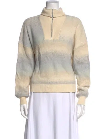 Pre-owned Naadam Wool Striped Sweater In Neutral