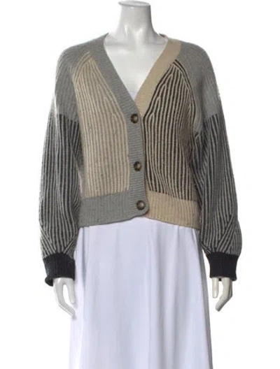 Pre-owned Naadam Wool Striped Sweater In Neutrals