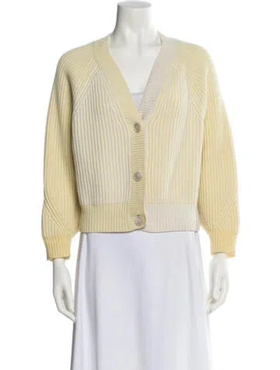 Pre-owned Naadam Wool Striped Sweater In Yellow