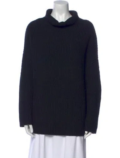 Pre-owned Naadam Wool Turtleneck Sweater In Black