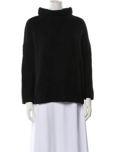 Pre-owned Naadam Wool Turtleneck Sweater In Black