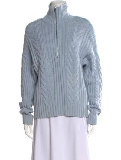 Pre-owned Naadam Wool Turtleneck Sweater In Blue