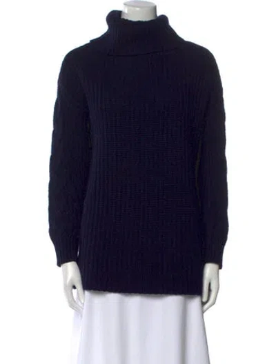 Pre-owned Naadam Wool Turtleneck Sweater In Blue