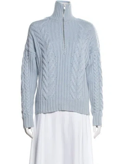 Pre-owned Naadam Wool Turtleneck Sweater In Blue