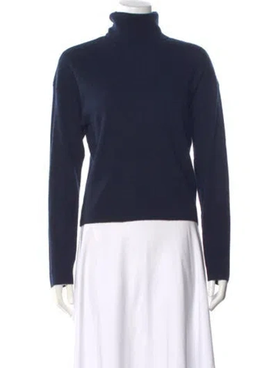 Pre-owned Naadam Wool Turtleneck Sweater In Blue