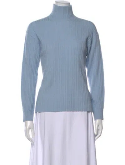 Pre-owned Naadam Wool Turtleneck Sweater In Blue
