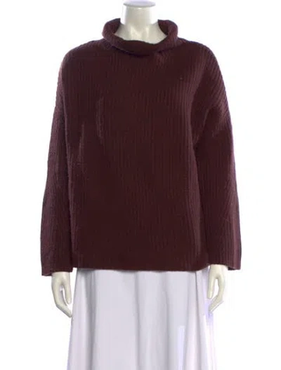 Pre-owned Naadam Wool Turtleneck Sweater In Brown