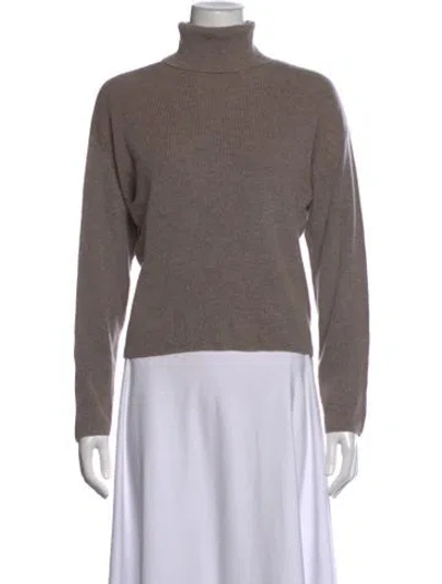 Pre-owned Naadam Wool Turtleneck Sweater In Brown