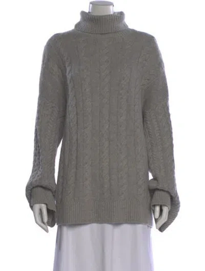 Pre-owned Naadam Wool Turtleneck Sweater In Gray