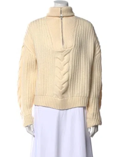 Pre-owned Naadam Wool Turtleneck Sweater In Neutral