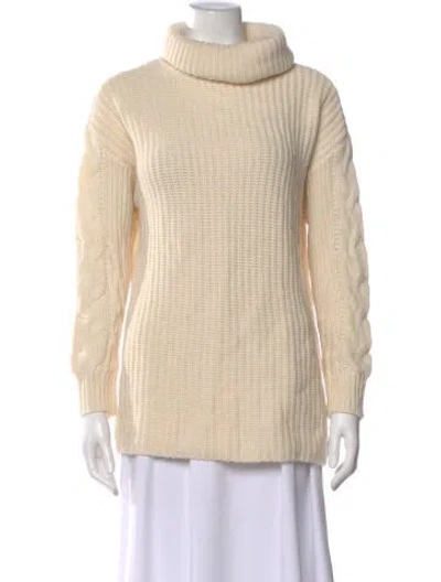 Pre-owned Naadam Wool Turtleneck Sweater In Neutral