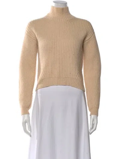 Pre-owned Naadam Wool Turtleneck Sweater In Neutral