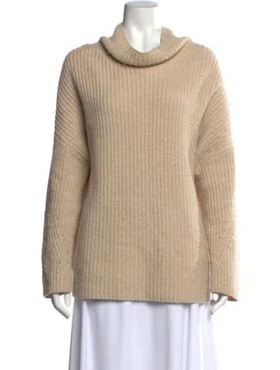 Pre-owned Naadam Wool Turtleneck Sweater In Neutral