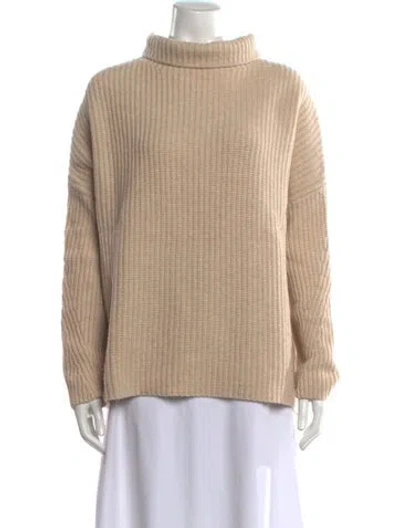 Pre-owned Naadam Wool Turtleneck Sweater In Neutral