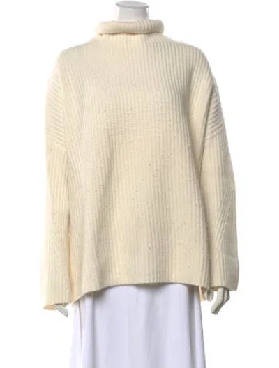Pre-owned Naadam Wool Turtleneck Sweater In Neutrals