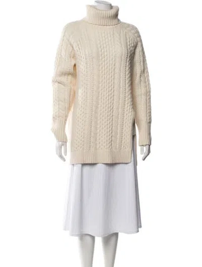 Pre-owned Naadam Wool Turtleneck Sweater In Neutrals