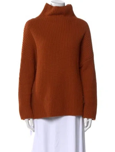 Pre-owned Naadam Wool Turtleneck Sweater In Orange