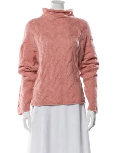 Pre-owned Naadam Wool Turtleneck Sweater In Pink