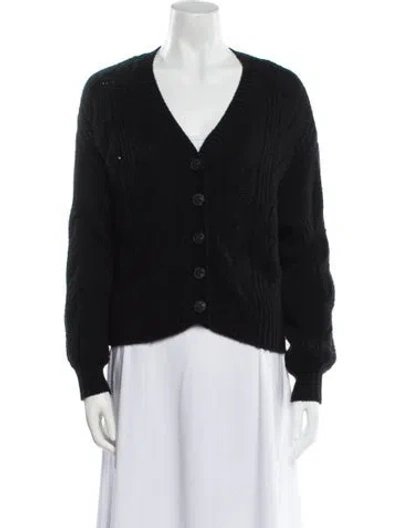 Pre-owned Naadam Wool V-neck Sweater In Black
