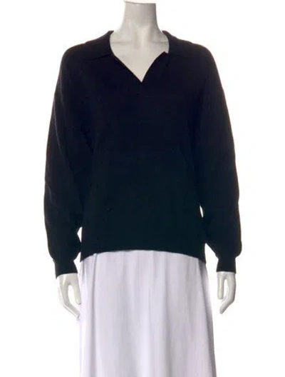Pre-owned Naadam Wool V-neck Sweater In Black