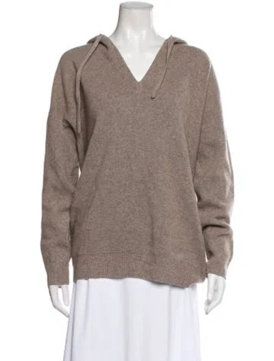 Pre-owned Naadam Wool V-neck Sweater In Neutral