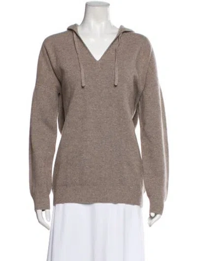 Pre-owned Naadam Wool V-neck Sweater In Neutral