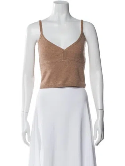 Pre-owned Naadam Wool V-neck Sweater In Neutral