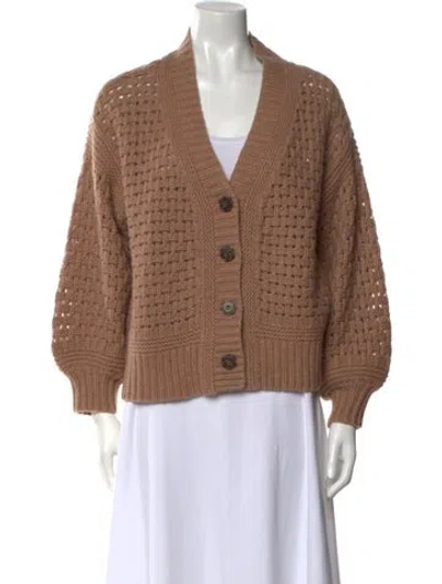Pre-owned Naadam Wool V-neck Sweater In Pink