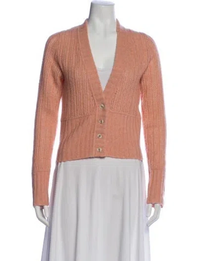 Pre-owned Naadam Wool V-neck Sweater In Pink