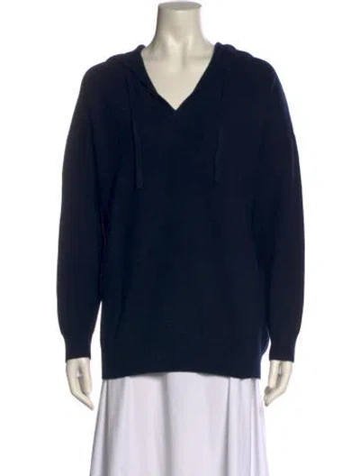 Pre-owned Naadam Wool V-neck Sweater W/ Tags In Blue