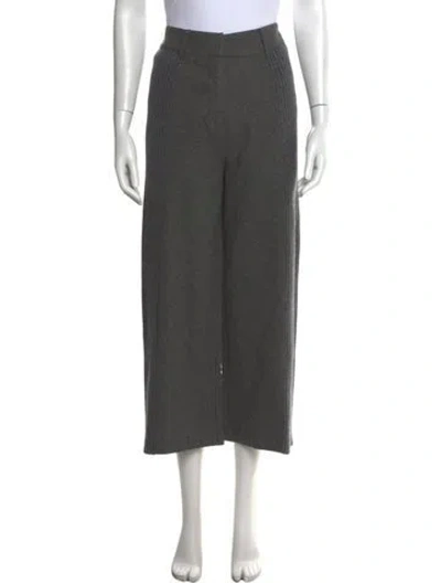 Pre-owned Naadam Wool Wide Leg Pants In Gray