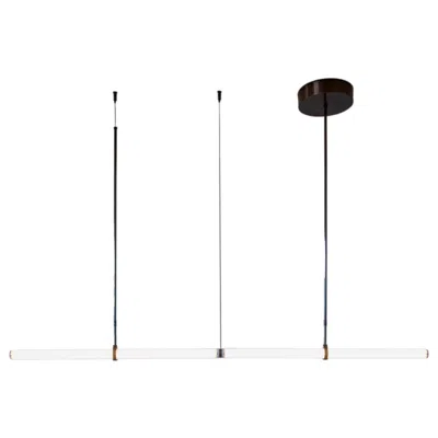 Pre-owned Naama Hofman Light Object 015 Horizontal Pendant In Brass By  In Transparent