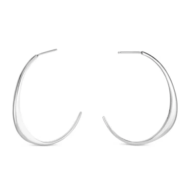 Nabs And Babs Hiba Hoop Sterling Silver Earrings