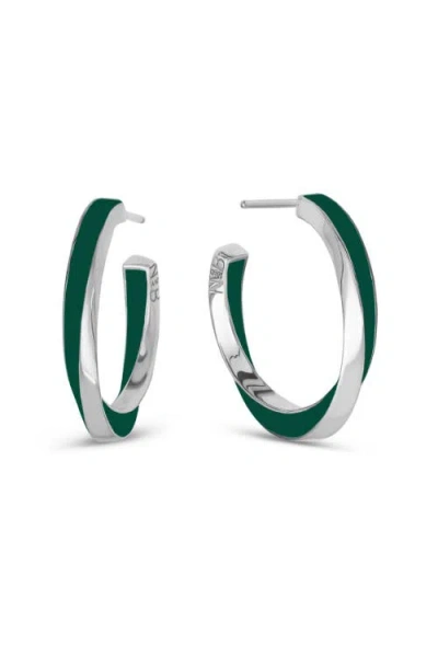 Nabs And Babs Lilo Color Petite Hoops In Metallic