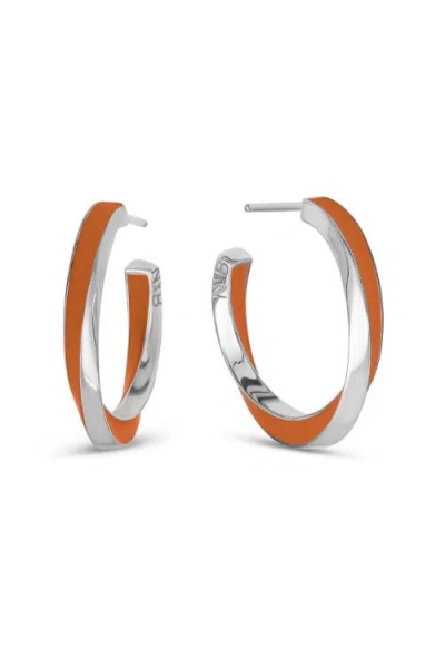 Nabs And Babs Lilo Color Petite Hoops In Metallic