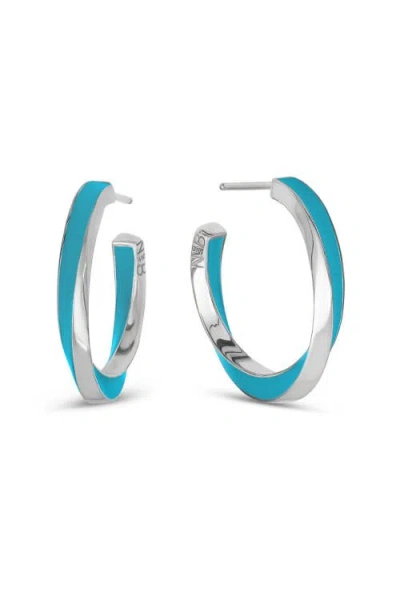 Nabs And Babs Lilo Color Petite Hoops In Metallic