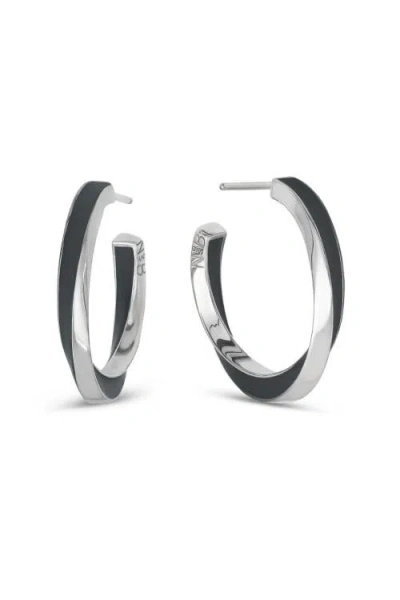 Nabs And Babs Lilo Color Petite Hoops In Metallic