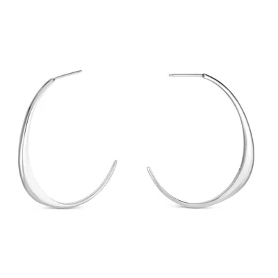 Nabs And Babs Women's Hiba Hoops - Silver