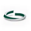 Nabs And Babs Women's Lilo Color Side Ring In Silver - Emerald Green