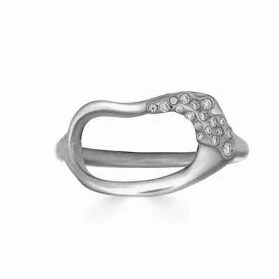 Nabs And Babs Women's Sahab Ring With Diamonds - Silver
