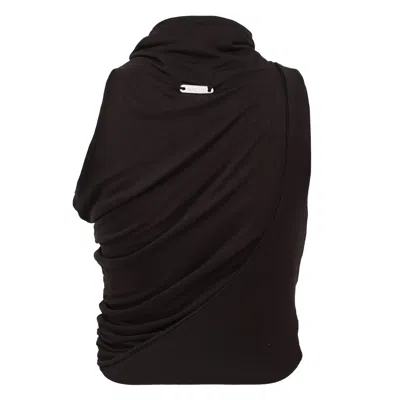 Nache Asymmetric Draping Sleeveless Top