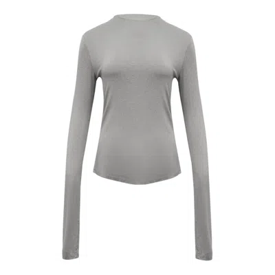 Nache Basic Long Sleeve Hoodie Dusty Beige In Gray