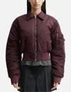 Nache Cropped Bomber Jacket In Burgundy