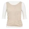 Nache Folded Layered T-shirt In Pink