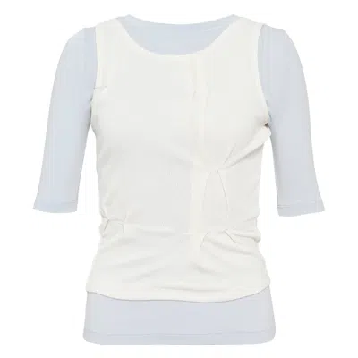 Nache Folded Layered T-shirt In White