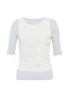 Nache Folded Layered T-shirt In White